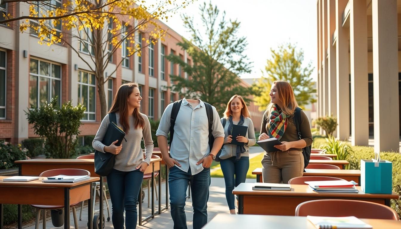 Students working in research laboratory