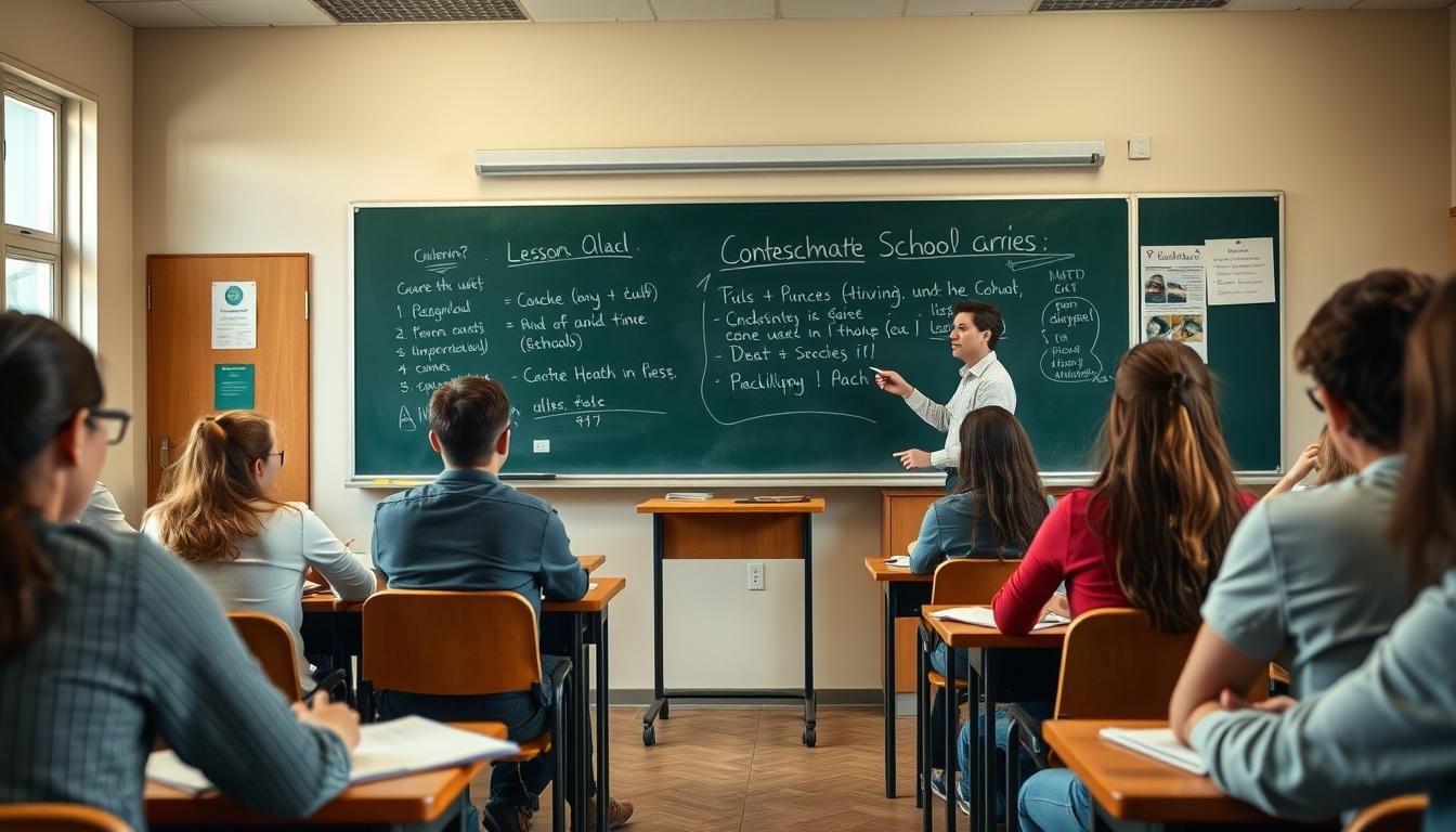 Organized exam preparation notes and academic planner